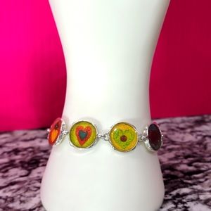 RETIRED BRIGHTON GLITTERING HEARTS REVERSIBLE BRACELET NWOT